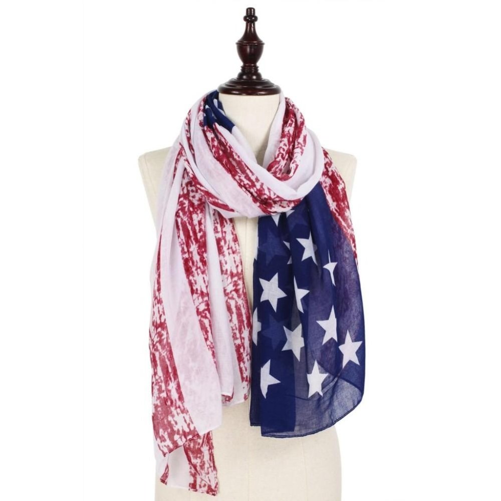 USA Flag Fashion Scarf | NWT